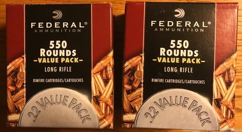 .22 LR Federal 1100 rds/ 2 bulk packs-img-0