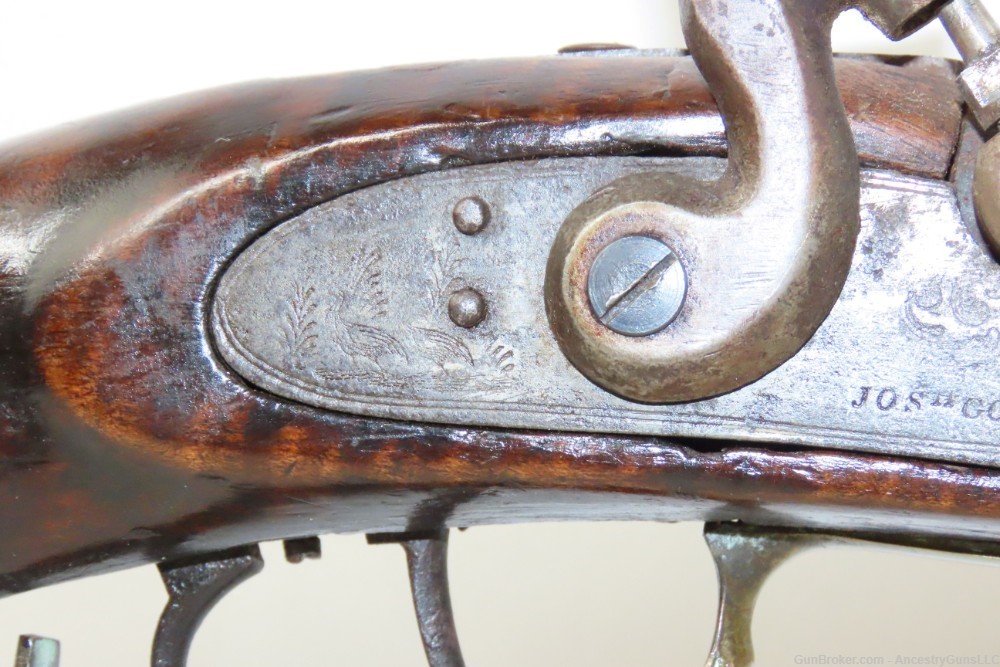 ENGRAVED Antique SAMUEL MIER Half-Stock .36 Long Rifle SILVER-img-6