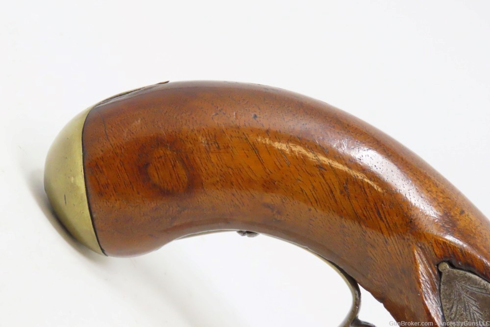 BRASS BARRELED Antique KETLAND-SHARPE EXTRA PROOF FLINTLOCK Pistol-img-2