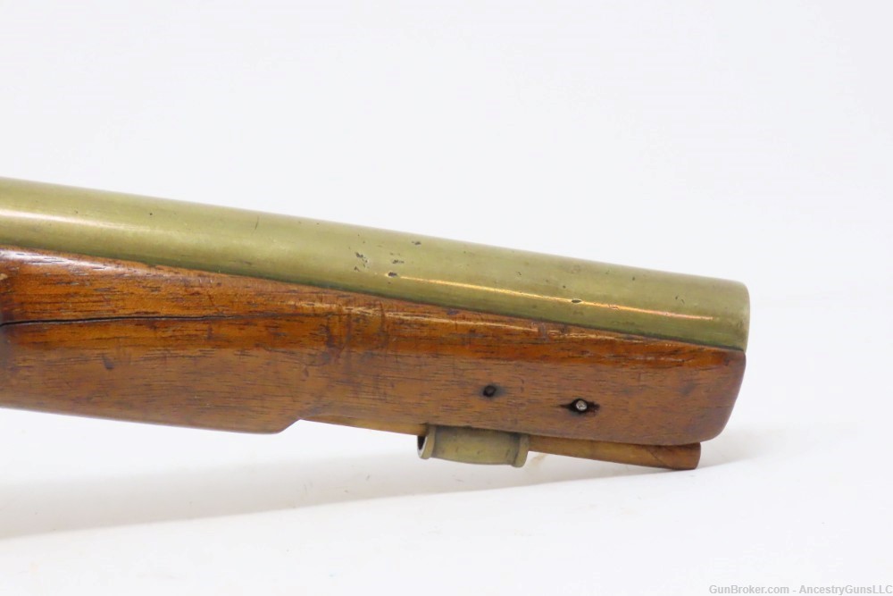 BRASS BARRELED Antique KETLAND-SHARPE EXTRA PROOF FLINTLOCK Pistol-img-4