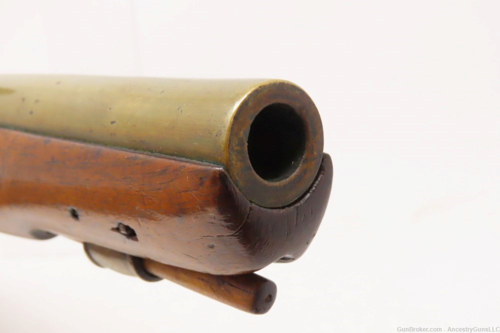 BRASS BARRELED Antique KETLAND-SHARPE EXTRA PROOF FLINTLOCK Pistol-img-7