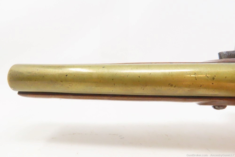 BRASS BARRELED Antique KETLAND-SHARPE EXTRA PROOF FLINTLOCK Pistol-img-10