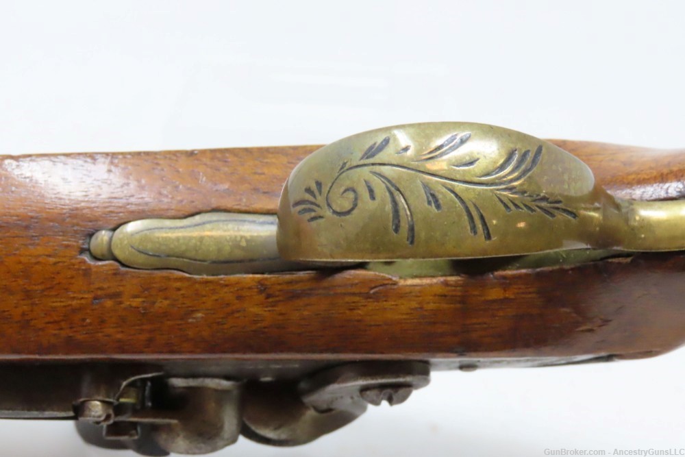 BRASS BARRELED Antique KETLAND-SHARPE EXTRA PROOF FLINTLOCK Pistol-img-13