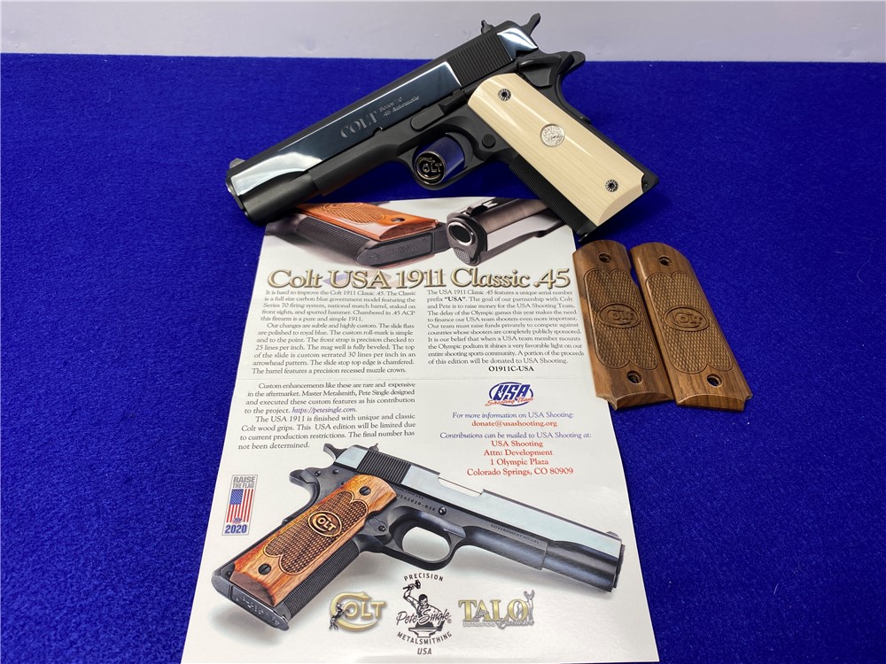 Colt Government .45 ACP Blue 5" -TALO USA 1911 CLASSIC- Only 1,475 Made-img-2