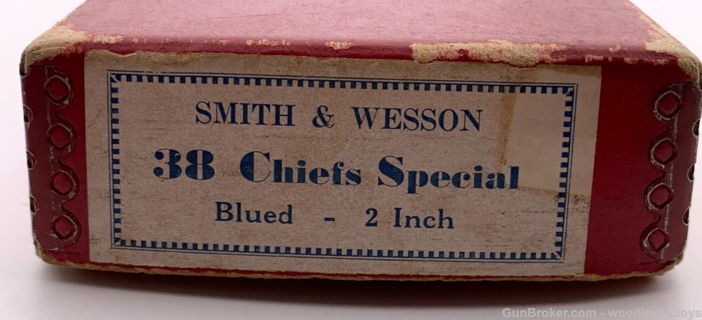 S&W 2" BLUE PRE-MODEL 36 CHIEFS SPL ORIG RED BOX HALF MOON FRONT S/N 395 !-img-4