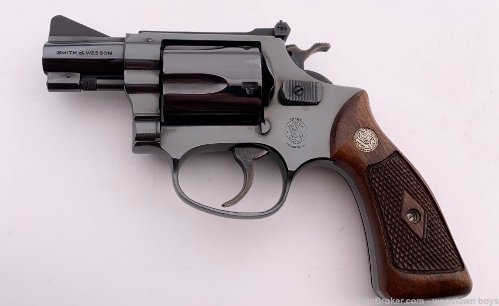 S&W 2" BLUE PRE-MODEL 36 CHIEF SPECIAL TARGET .38 SPECIAL MATCHING GRIPS-img-0