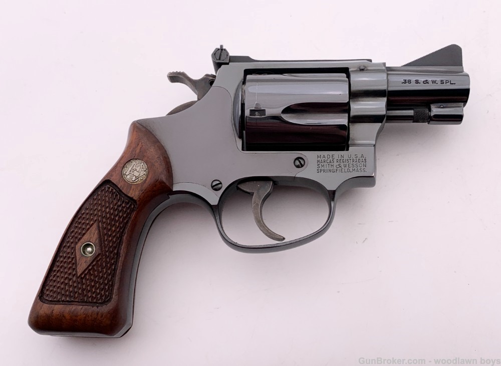 S&W 2" BLUE PRE-MODEL 36 CHIEF SPECIAL TARGET .38 SPECIAL MATCHING GRIPS-img-6