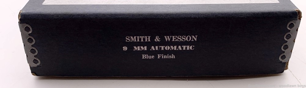 S&W BLUE 9MM PRE-MODEL 39 MATCHING BOX & FACTORY LETTER RARE GREEN MANUAL -img-8