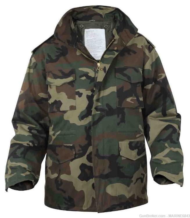 Woodland Camouflage M65 FIELD COAT WITH LINER-img-0