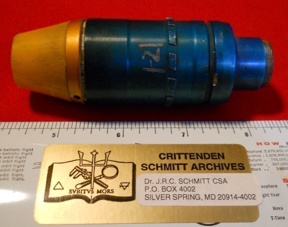 CHINESE 35mm CASELESS GRENADE SHELL WITH ROLLER BALL FUZE-img-0