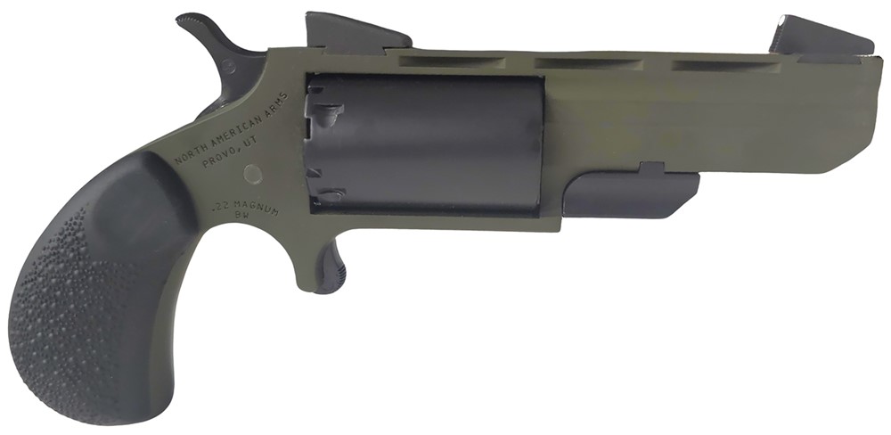 North American Arms Green Huntsman .22LR 5rd 2 Steel Barrel/Cylinder/Frame -img-0