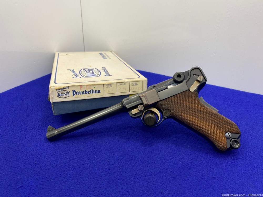 1973 Mauser-Werke P.08 9mm Blue *SCARCE & COLLECTIBLE 6" AMERICAN LUGER*-img-3