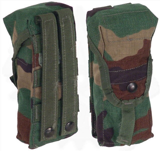 M16 WOODLAND MAG POUCHES FOR  2-30 RD MAG-img-0
