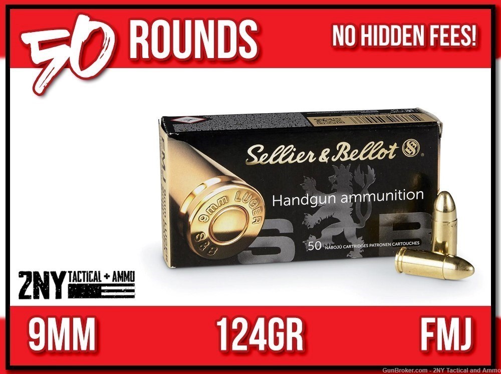 9MM 9x19 9 Luger 124gr Ammo-img-0