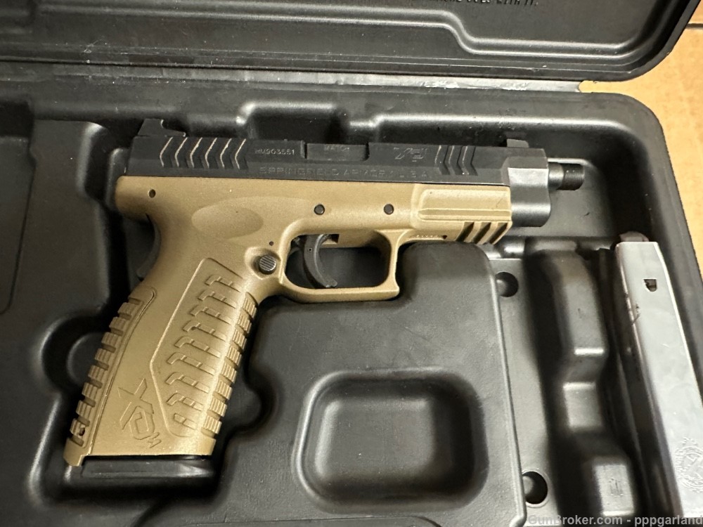 Springfield Armory XDM-9 FDE Pistol 9MM 2 -19 rd Magazines + Case-img-1