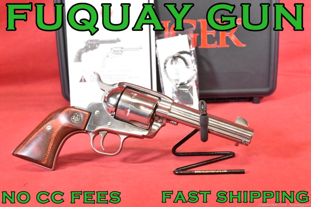 Ruger New Vaquero 45 Colt 4.62" SAO Stainless 2023 MFG Ruger Vaquero-img-0