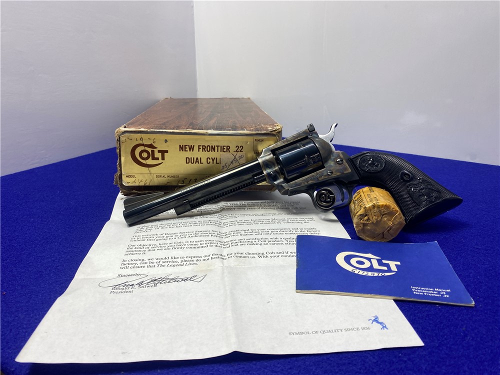 1975 Colt New Frontier Scout .22 Mag Blue *COLLECTIBLE DUAL CYLINDER MODEL*-img-0