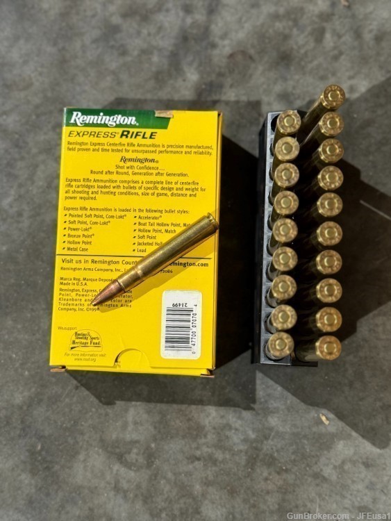 Remington Rifle Ammuntion R35WH3 35 Whelen Pointed Soft Point 250Gr-img-1