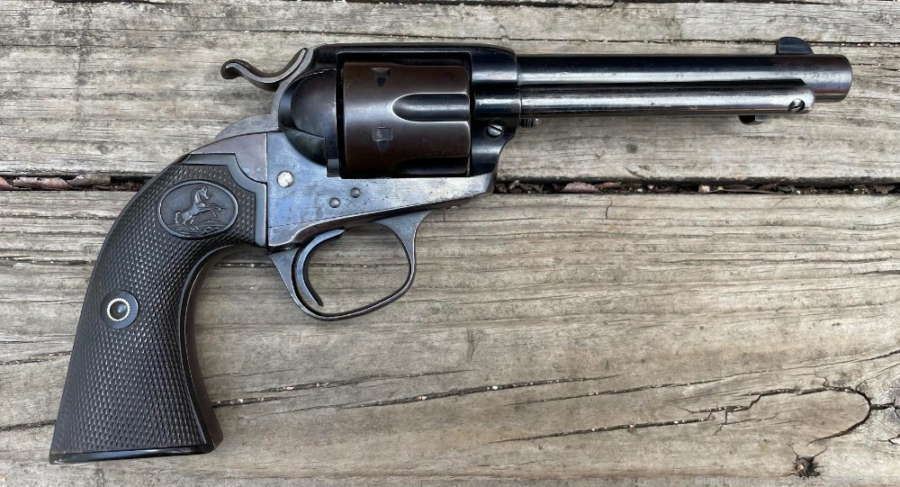 COLT SINGLE ACTION ARMY 45 COLT REVOLVER WITH BISLEY GRIP-img-2