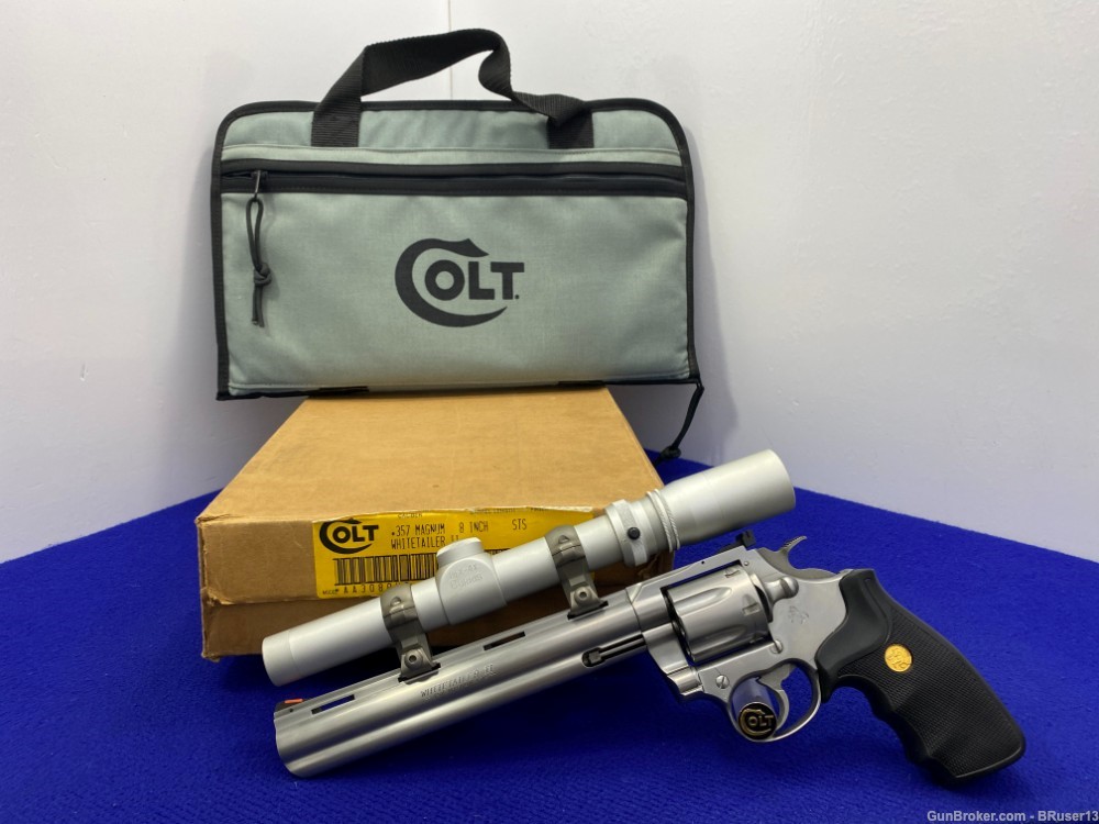 1988 Colt Whitetailer II Stainless 8" *SWEET ULTRA RARE 1 OF 500 EVER MADE*-img-6