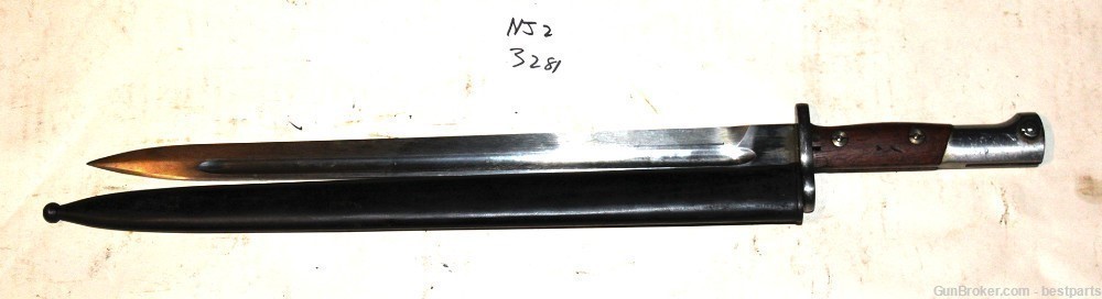 Vintage Bayonet W/ Scabbard, Marked 3281 - #NJ2-img-0