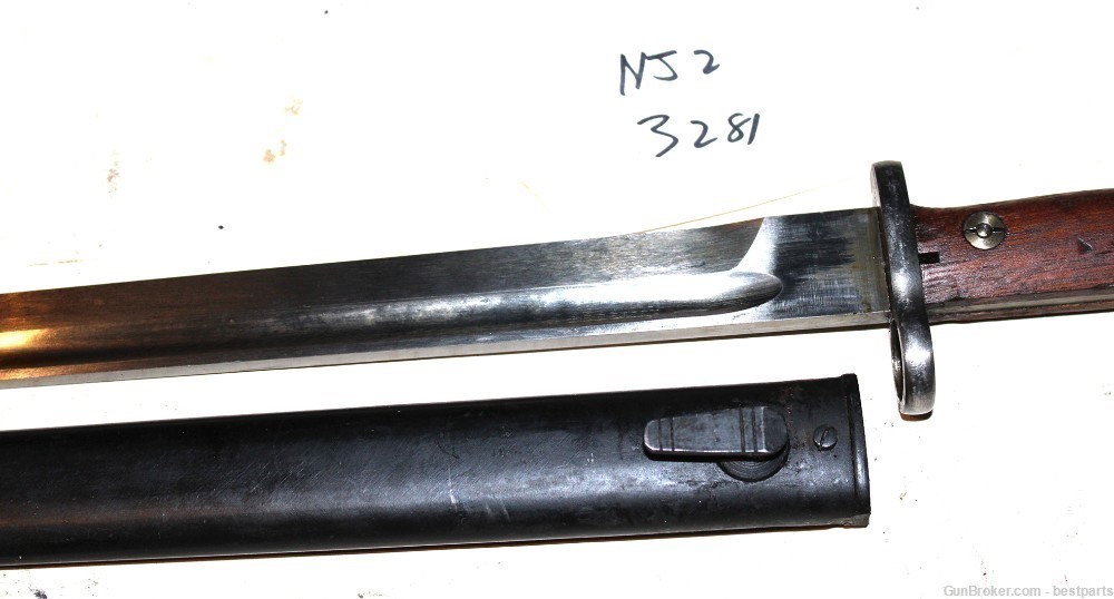 Vintage Bayonet W/ Scabbard, Marked 3281 - #NJ2-img-9