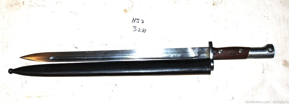 Vintage Bayonet W/ Scabbard, Marked 3281 - #NJ2-img-1