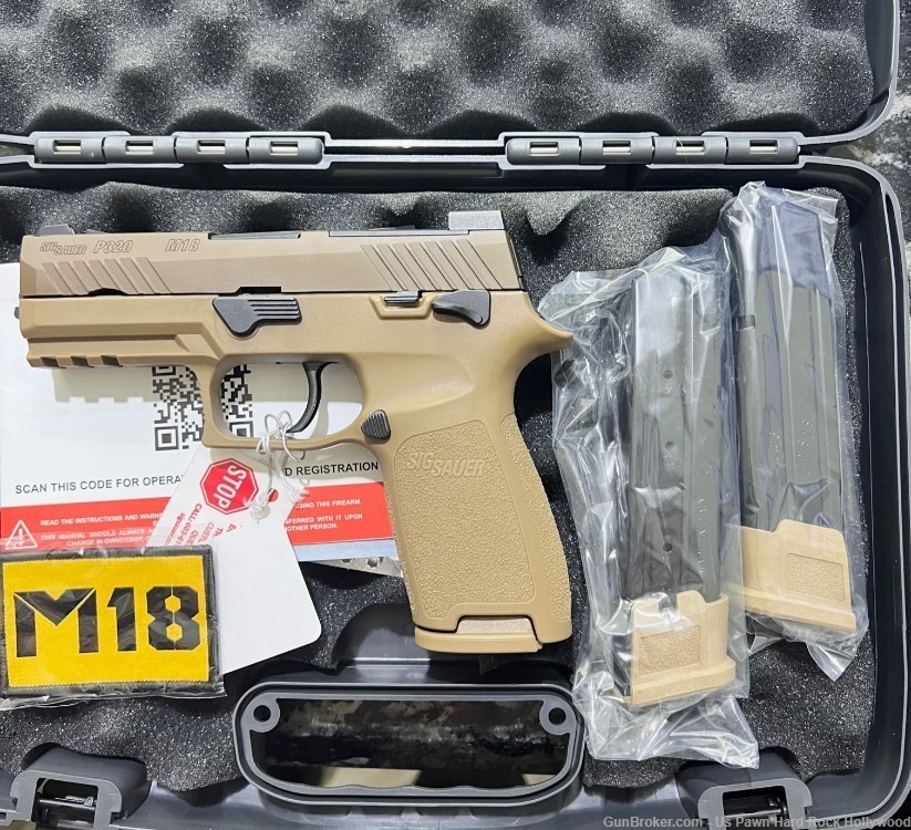 SIG SAUER P320 M18 CARRY 9MM 320CA-9-M18-MS COYOTE NEW-img-0