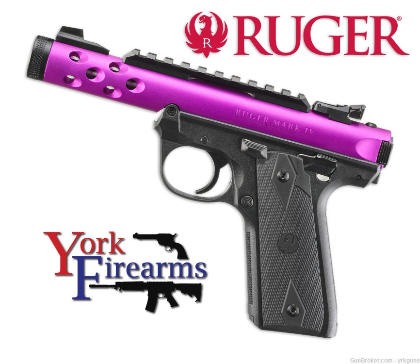 Ruger Mark IV 22/45 Lite Purple Anodized 22LR 10RD Handgun NEW 43915-img-0