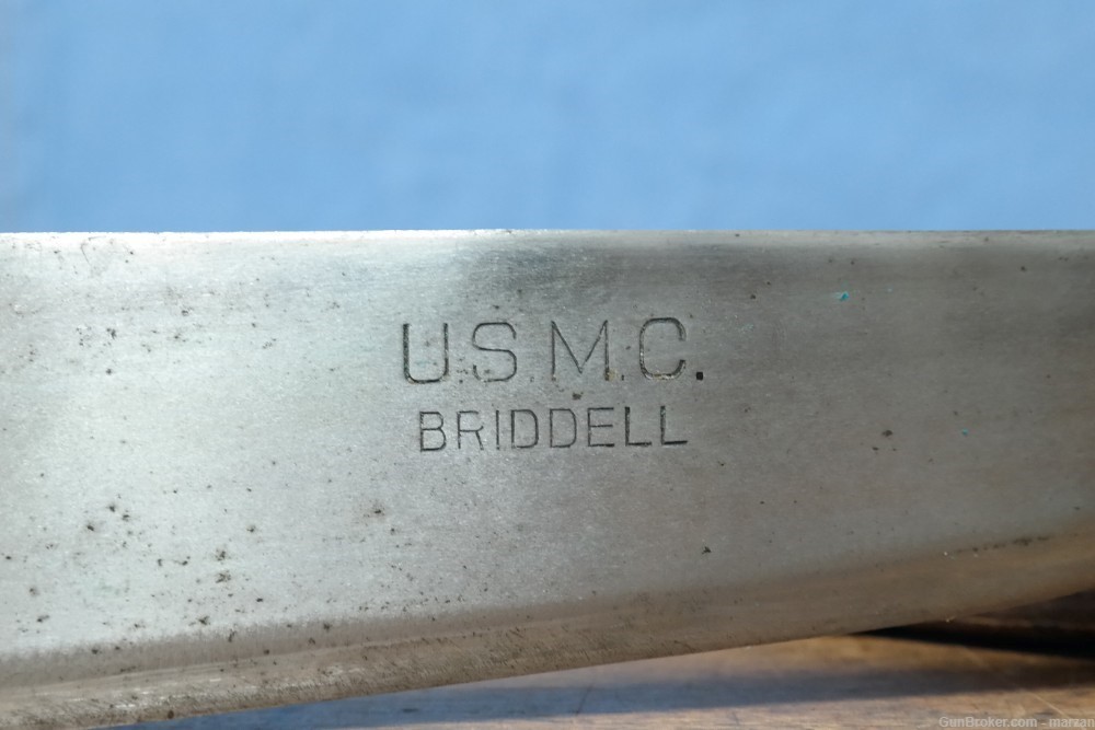WWII Marine Corp. USMC Briddell Bolo Knife Scabbard Boyt 1945-img-1