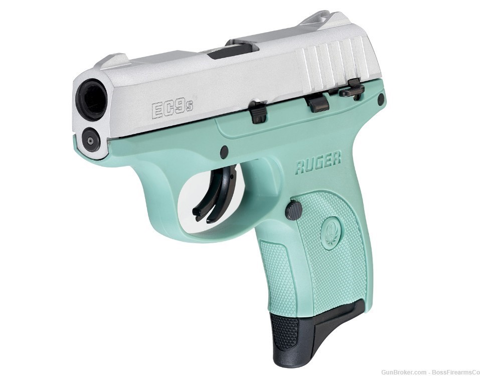 Ruger EC9s 9mm Luger Semi-Auto Pistol 3.12" 7rd Turquoise/Silver 13200-img-0