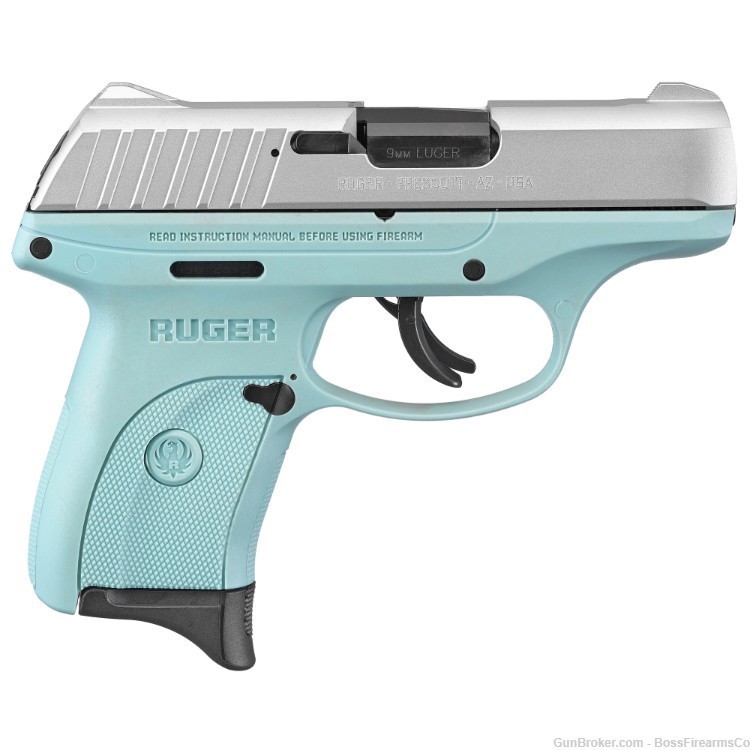 Ruger EC9s 9mm Luger Semi-Auto Pistol 3.12" 7rd Turquoise/Silver 13200-img-1