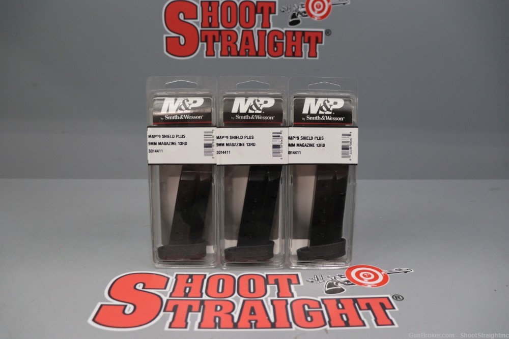 Box o' Three Smith and Wesson M&P9 Shield Plus 9mm 13-Round Magazines-img-0