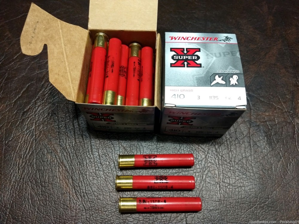 "REDUCED" WINCHESTER SUPER X HIGH BRASS .410 3" MAG 4 SHOT - 50 RDS-img-1