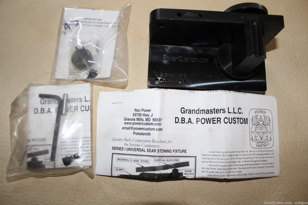 Power Custom series 1 universal sear stoning fixture NEW w/45 adapter-img-0