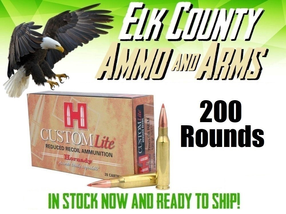 Hornady Custom Lite 7mm-08 Remington 120 Grain SST 200 Rounds - 80572-img-0