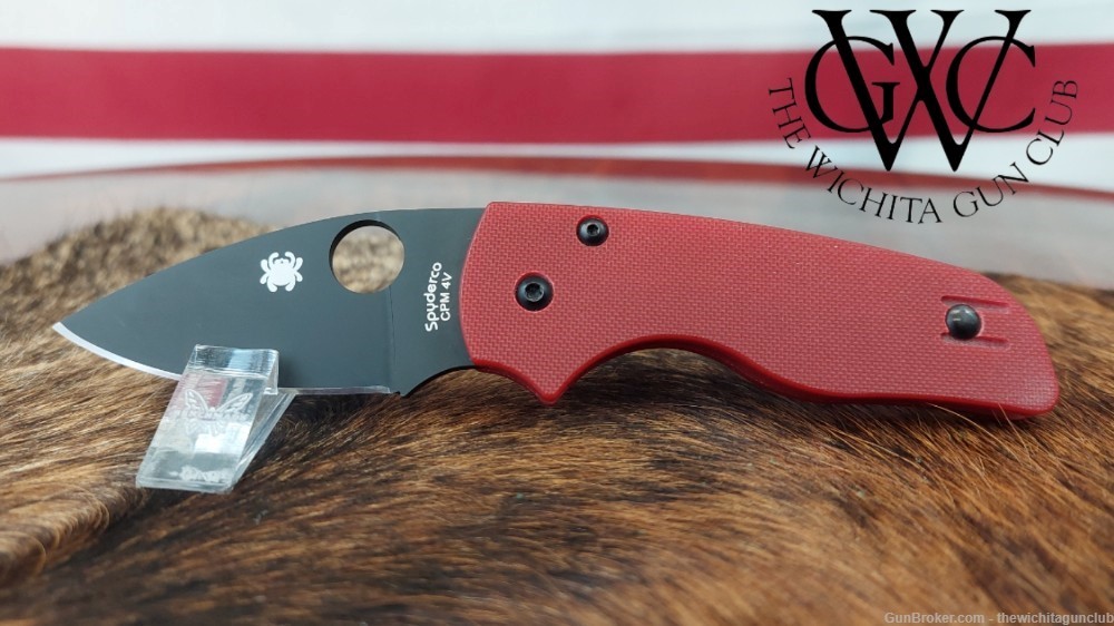 Pre Owned Spyderco Lil Native St. Nick's Knives Exclusive-img-1