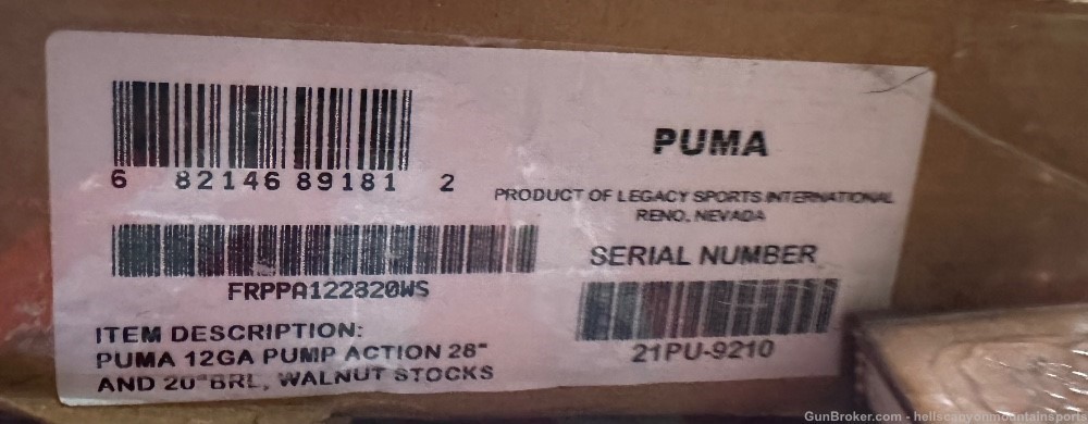 New Puma Pump Combo Shotgun 12 Gauge 28 in. & 20 in w/ Walnut Stock -img-6