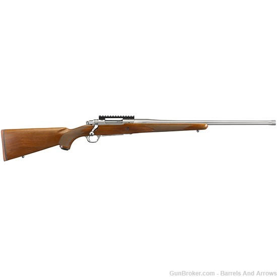 Ruger 57108 Hawkeye Hunter Bolt Rifle, 30-06 SPRG, 22" BBL, Walnut, S/S, Pi-img-0