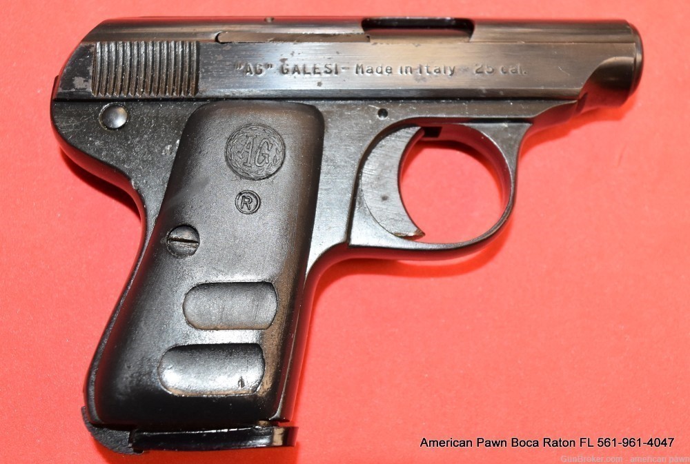 "AG" GALESI MODEL 503 ?  CAL.25 WITH ONE MAGAZINE -img-2