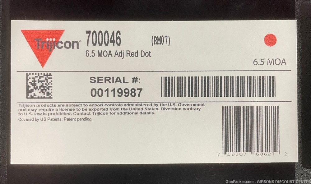 Used Trijicon RMR RM07 6.5 MOA w/ Box, No CC Fees-img-3