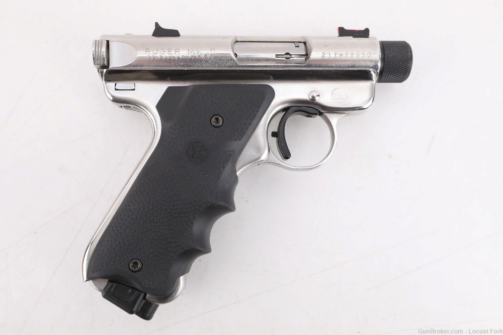 Ruger Mark II 22lr 22 Long Rifle Stainless 2" Threaded TWO MAGS 1985 NR-img-2