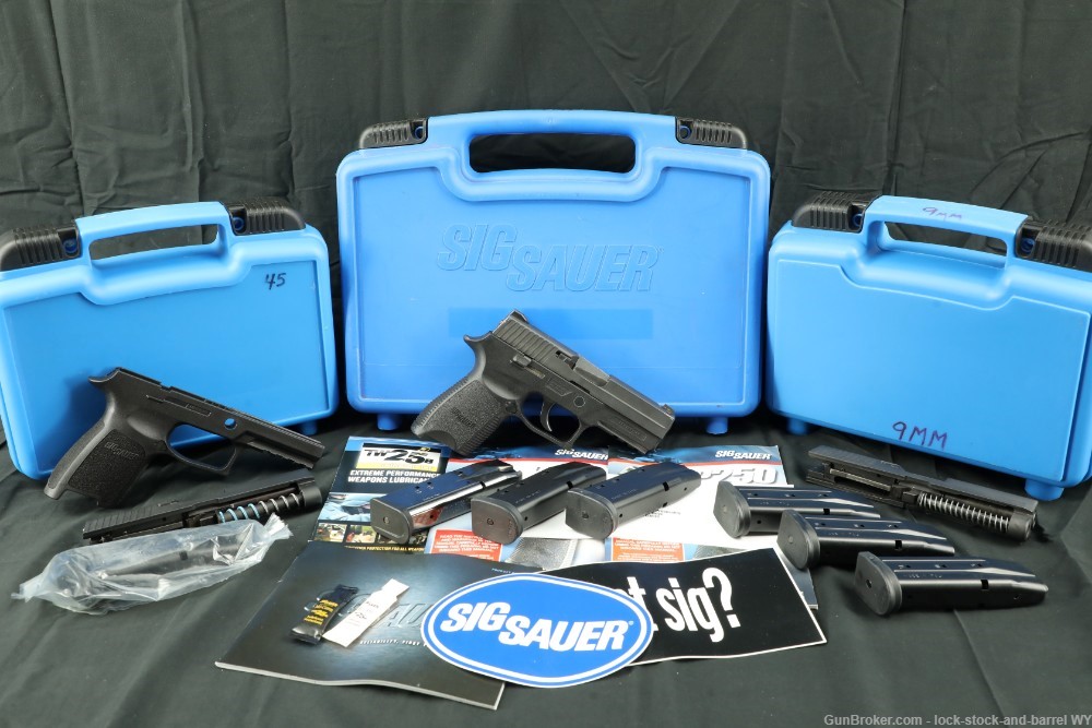 Sig Sauer P250 .40 S&W Semi-Auto Pistol w/ 9mm & .45 ACP Conversion Kits-img-2