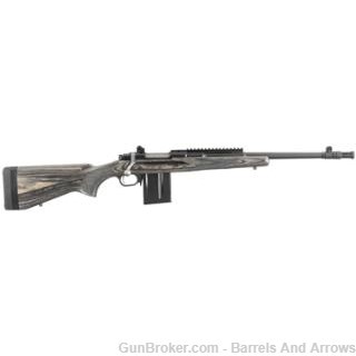 Ruger 6803 Scout Bolt Action Rifle 308 WIN, RH, 16.1 in, Matte Blk, Wood St-img-0