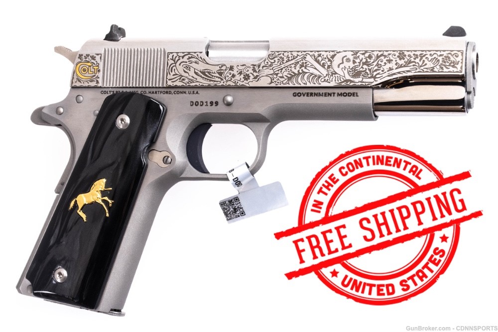 TALO Colt Day of the Dead 1911 Stainless .38 Super #199 of 500 NEW IN BOX-img-1