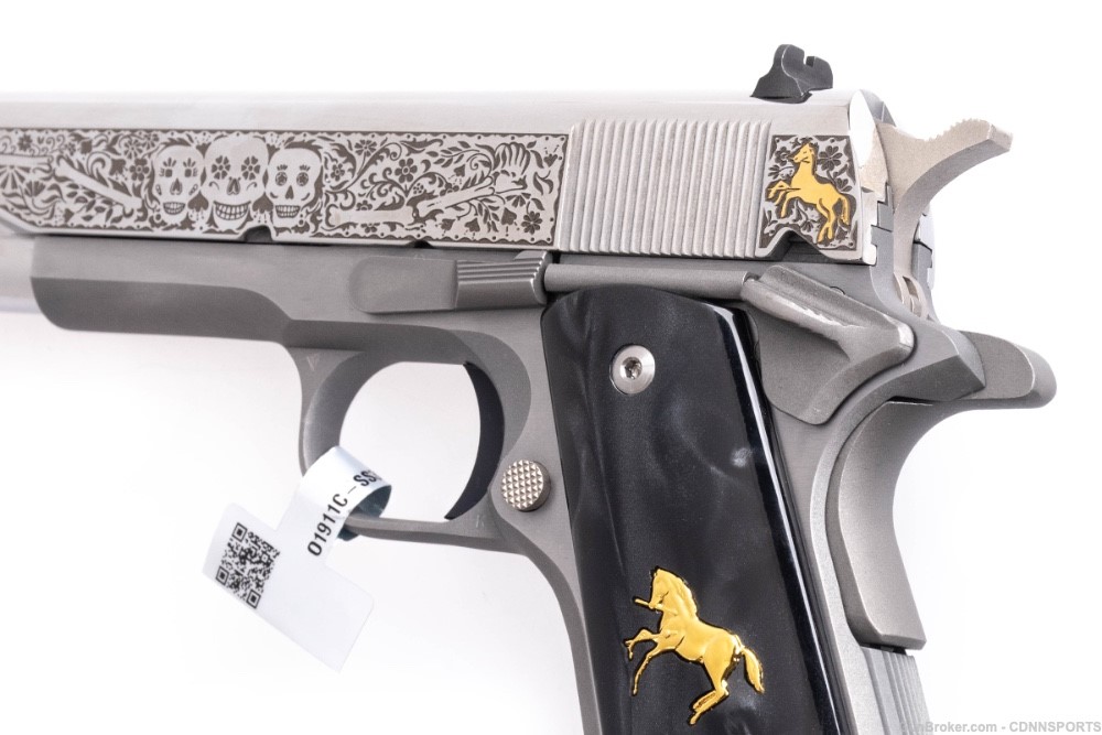 TALO Colt Day of the Dead 1911 Stainless .38 Super #199 of 500 NEW IN BOX-img-7