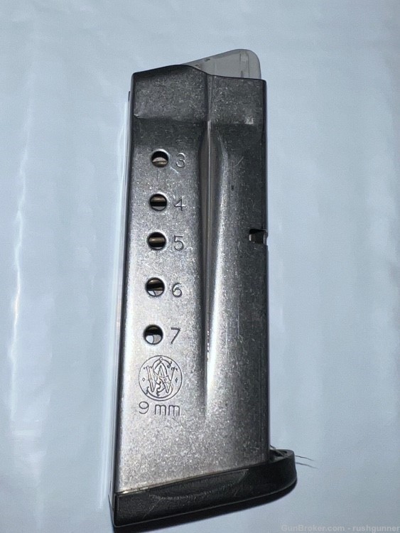 Smith & Wesson S&W M&P Shield 9mm 7 Round Stainless Steel Factory Magazine-img-1