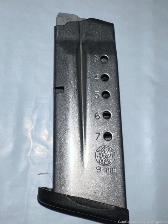 Smith & Wesson S&W M&P Shield 9mm 7 Round Stainless Steel Factory Magazine-img-0