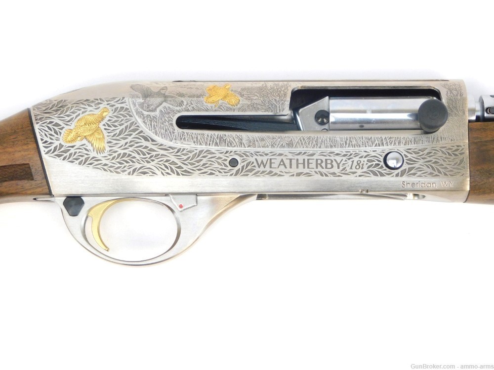 Weatherby 18i Deluxe Limited 20 GA Semi-Auto 28" Nickel Engraved IDL2028MAG-img-3