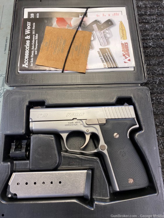 Kahr MK 9 Stainless 9 MM Case No CC Fee-img-0